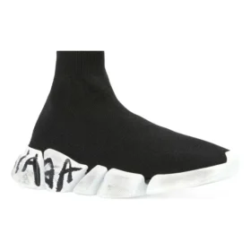 Πάνινα Sneakers Speed 2.0 Graffiti «Μαύρο ανακυκλωμένο πλεκτό και λευκή σόλα» 617196W2DD41091