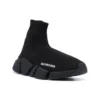 Πάνινα Sneakers Speed 2.0 “Μαύρο γυαλιστερό πλεκτό με μαύρη σόλα” 636833W2AF31000