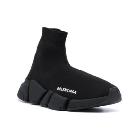 Πάνινα Sneakers Speed 2.0 “Μαύρο γυαλιστερό πλεκτό με μαύρη σόλα” 636833W2AF31000