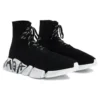 Πάνινα Sneakers Speed 2.0 με κορδόνια «Μαύρο ανακυκλωμένο πλεκτό και λευκή σόλα» 617258W2DD41091