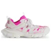 Πάνινα Sneakers τύπου Track Sock «Λευκό και Νεον Ροζ Πλεκτό και Νάιλον» 736328W3SKC9055