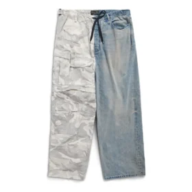 Παντελόνι Baggy με υβριδικό καμουφλάζ σε αποχρώσεις του γκρι «Light Blue» 786645TQW556379