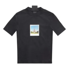 Paris By Day Στενό T-shirt με στενή εφαρμογή “Black Faded” 745019TOVC71055