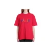 Paris Love Κανονικό T-Shirt με εκτύπωση, κοντό μανίκι, κόκκινο 594599TGV435640