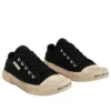 Paris Low Top Sneakers “Μαύρο φθαρμένο βαμβάκι και λευκό καουτσούκ” 688757W3RC21090
