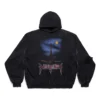 Paris Moon Φούτερ με κουκούλα χωρίς τσέπες Oversized “Black Faded” 744462TOVE31055