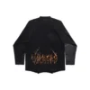 Paris Moon Upside Down Μακρυμάνικο T-Shirt Oversized «Black Faded» 698155TOVT31055