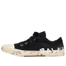 Paris Sneakers χαμηλού προφίλ «Μαύρο φθαρμένο βαμβάκι και λευκό καουτσούκ με γκράφιτι» 688754W3RR51099