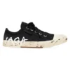 Paris Sneakers χαμηλού προφίλ «Μαύρο φθαρμένο βαμβάκι και λευκό καουτσούκ με γκράφιτι» 688754W3RR51099