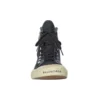 Paris Sneakers υψηλού στυλ “Μαύρο φθαρμένο βαμβάκι και λευκό καουτσούκ” 688752W3RC11090