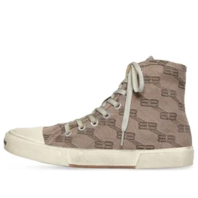 Paris Sneakers υψηλού στυλ “Tan BB Monogram Cotton and White Rubber” 688756W3RQ12298