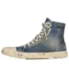 Παριζιάνικα Sneakers υψηλού στυλ “Blue Destroyed Τζιν and Rubber” 688756W3RCL4090