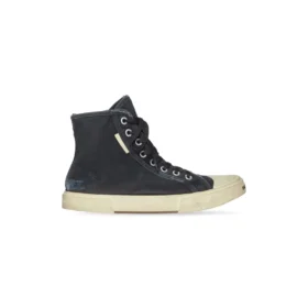 Παριζιάνικα Sneakers υψηλού στυλ “Μαύρο φθαρμένο Τζιν και λευκό καουτσούκ” 688756W3RC11090