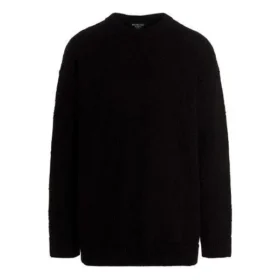 Πλεκτό πουλόβερ με λογότυπο ζακάρ “Black” 662728T31661000