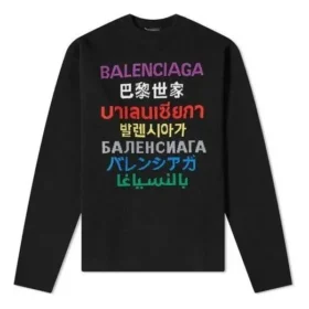 Πλεκτό πουλόβερ με στρογγυλό λαιμό «Μαύρο Πολύχρωμο» 646491T15952771