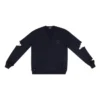 Πλεκτό πουλόβερ με V-neck και φθαρμένη εμφάνιση “Navy” 696091T16420414