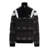 Πλεκτό πουλόβερ Sporty B Half Zip Track Mix Jacquard “Μαύρο-Γκρι” 675289T16171240