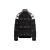 Πλεκτό πουλόβερ Sporty B Half Zip Track Mix Jacquard “Μαύρο-Γκρι” 675289T16171240