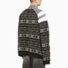Πλεκτό πουλόβερ Sporty B Half Zip Track Mix Jacquard “Μαύρο-Γκρι” 675289T16171240