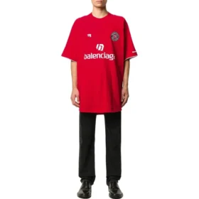 Ποδοσφαιρικό T-shirt Oversized «Red White» 641658TJV516540