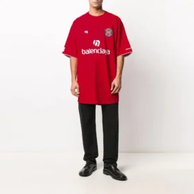 Ποδοσφαιρικό T-shirt Oversized «Red White» 641666TJV056540