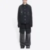 Πόλεις Παρίσι Oversized τζιν μπουφάν “Washed Black White” 690198TBP479034