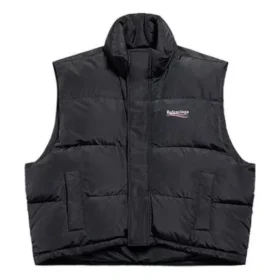 Political Campaign Cocoon Puffer Vest «Black» 762769TYD361000