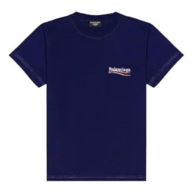Political Campaign T-shirt, medium fit «Pacific Blue White» 620967TKVJ11195