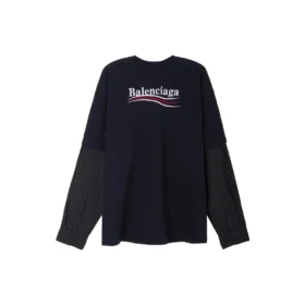 Political Campaign T-shirt with layers, oversized «Black» 698631TKVJ19070