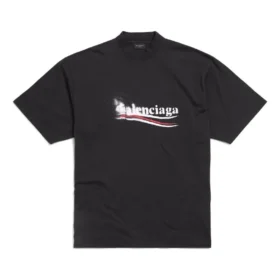 Πολιτικό T-shirt με στένσιλ «Μαύρο Λευκό» 764235TQVI51569