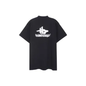 Πολυεπίπεδο αθλητικό T-shirt Oversized «Black White» 739028TPVF21070