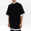 Πολυεπίπεδο T-shirt Oversized «Μαύρο Λευκό» 644693TIVG61070