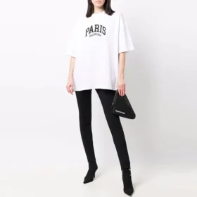 Πολυτελές T-shirt «City Paris» με μέτρια εφαρμογή «Λευκό» 612966TLVL79040