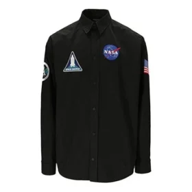 Πουκάμισο Balenciaga x NASA Space Multi-Patch «Μαύρο» 663076TYB181000