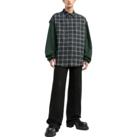 Πουκάμισο φλάνελ με καρό πάνελ “Green” 658936TCM013064