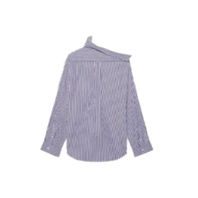 Πουκάμισο FW21 με ρίγες και μακριά μανίκια Σκούρο μπλε 663034TIM368502
