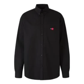 Πουκάμισο με μακριά μανίκια Uniform, Large Fit «Μαύρο» 623750TIM391000