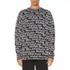 Πουλόβερ Balenciaga Paris Intarsia με μοτίβο σε όλη την επιφάνεια «Μαύρο-Λευκό» 599826T31701070