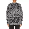 Πουλόβερ Balenciaga Paris Intarsia με μοτίβο σε όλη την επιφάνεια «Μαύρο-Λευκό» 599826T31701070