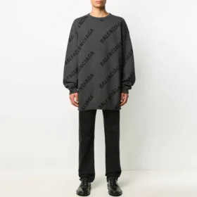 Πουλόβερ με πλεκτό λογότυπο Intarsia “Grey” 625970T31781262