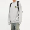 Πουλόβερ με στρογγυλό λαιμό και λογότυπο Sporty B Crest «Grey» 671125TLV601300