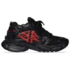 Runner Graffiti Sneakers “Μαύρο και κόκκινο πλέγμα και νάιλον” 677403W3RBQ1060