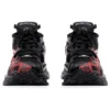 Runner Graffiti Sneakers “Μαύρο και κόκκινο πλέγμα και νάιλον” 677403W3RBQ1060