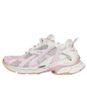 Runner Sneakers «Λευκό, απαλό ροζ πλέγμα και νάιλον» 677403W3RB39059