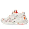 Runner Sneakers “Λευκό Φλουο Πορτοκαλί Πλέγμα και Νάιλον” 677402W3RBM9770