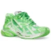 Runner Sneakers “Λευκό Φλουο Πράσινο Πλέγμα και Νάιλον” 677403W3RBM3590