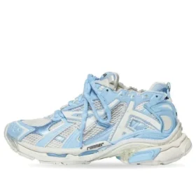 Runner Sneakers “Λευκό, γαλάζιο, πλέγμα και νάιλον” 677402W3RB29744