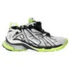 Runner Sneakers “Λευκό, Μαύρο και Νεον Κίτρινο, Πλέγμα και Νάιλον” 677403W3RBP1093