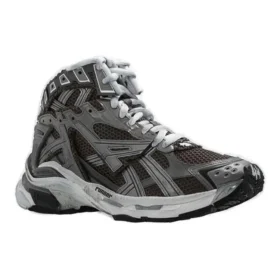 Runner Sneakers με ψηλό στέλεχος «Γκρι νάιλον με υφή σουέτ» 695764W3RH31891