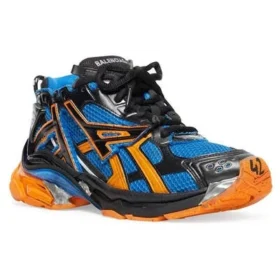 Runner Sneakers «Μπλε Πορτοκαλί Μαύρο πλέγμα και νάιλον» 677403W3RB34719